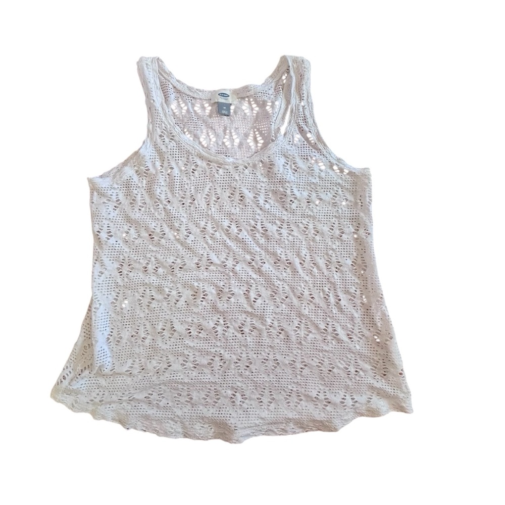 Old Navy White Lace Tank Top Size Medium